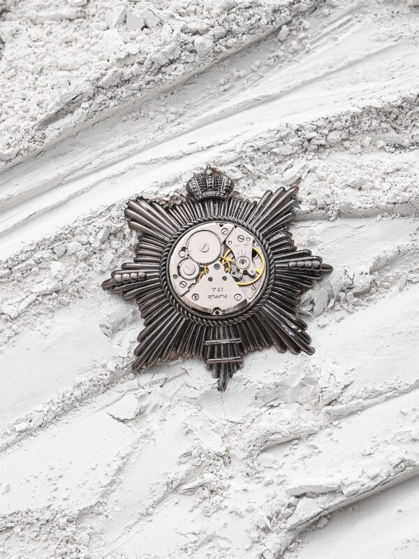 Crown compass  brooch