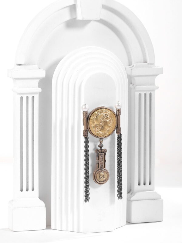 Denarius Coin Brooch