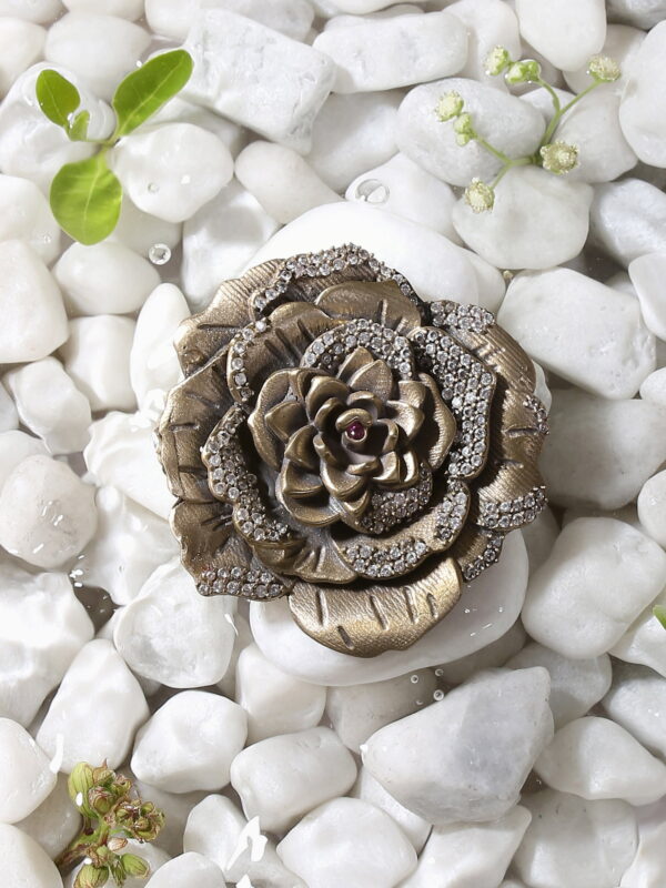 Regal Rose brooch