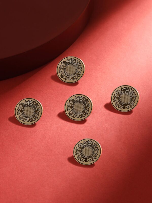 Sunflower Glitter Buttons