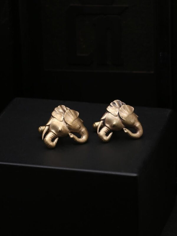 The Dual-Headed Elephant Cufflink