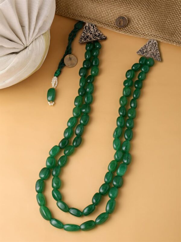 Green Beaded Mala