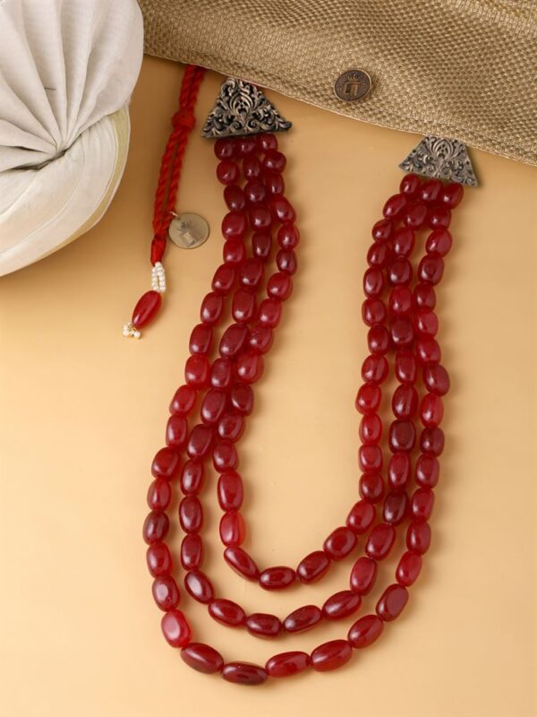 Grand Red Brass Mala