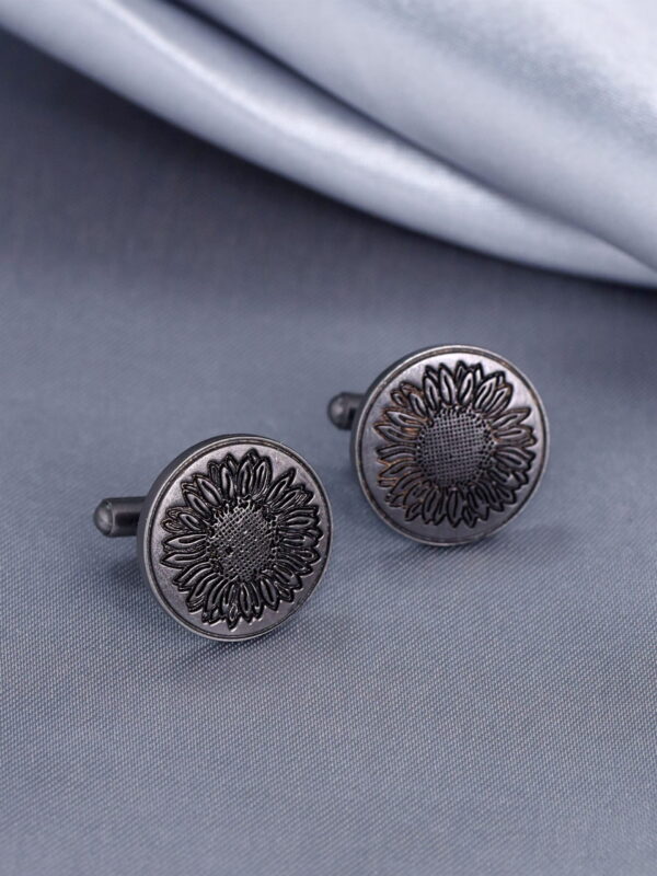 Sunflower Glitter Cufflinks