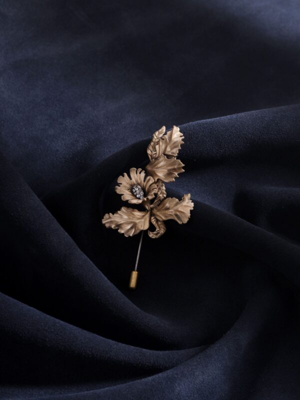 Golden Flower Lapel Pin