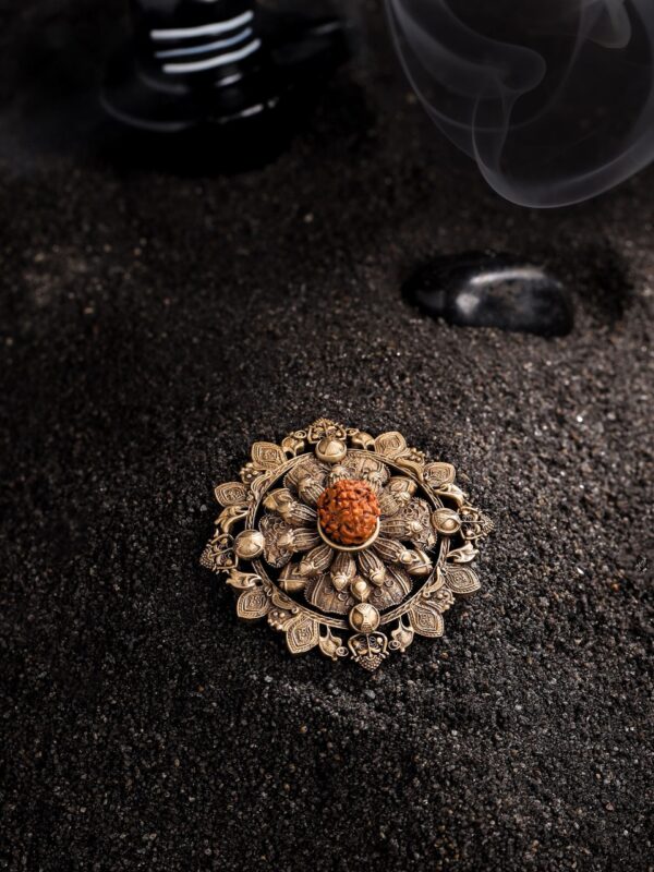Pushp Rudraksha Brooch
