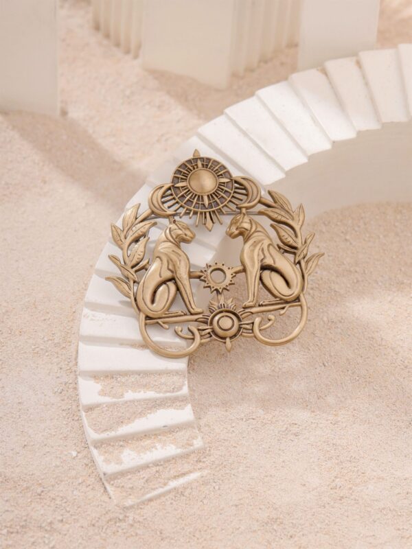 Eternal Feline Harmony Brooch