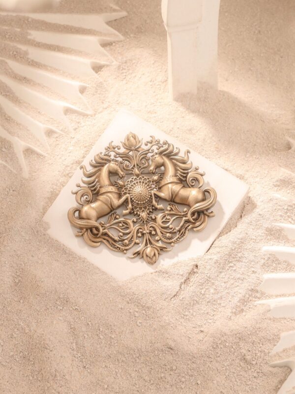 Majestic Stallions Floral Brooch