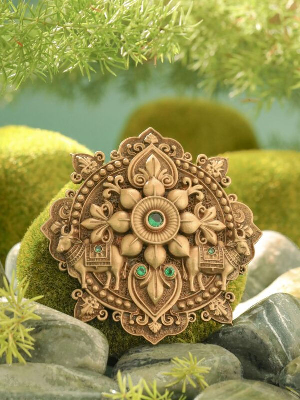 Verdant Crystal Radiance Brooch