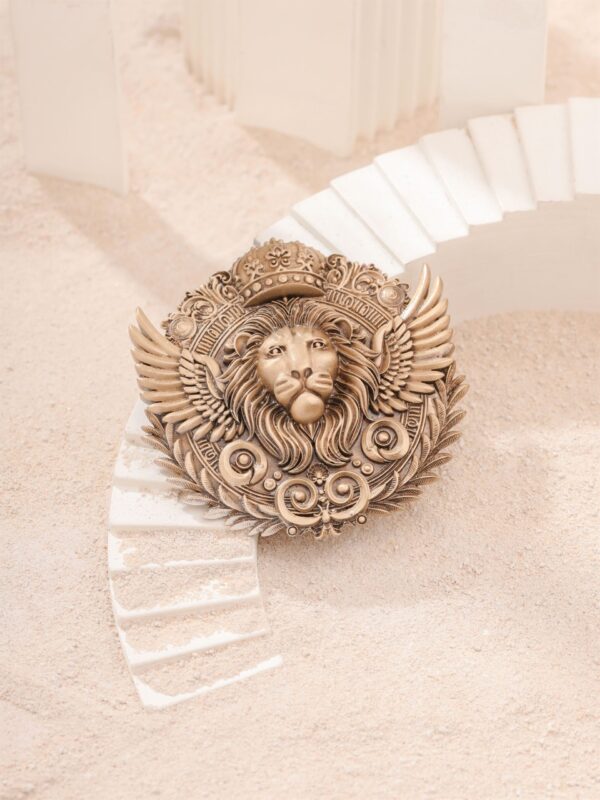 Regal Lion Crest Brooch