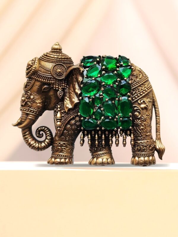 Emerald Elephant Heritage Brooch
