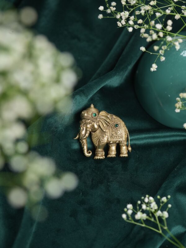 The Regal Elephant Brooch