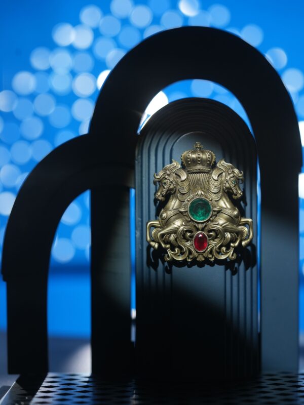 Crowned Stallions Brooch