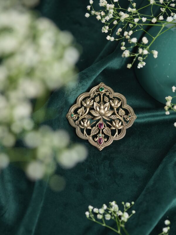 Lotus Charbagh Brooch