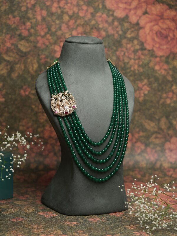 Radha Krishna Emerald Mala