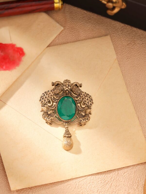 The Royal Peacock Harmony Brooch