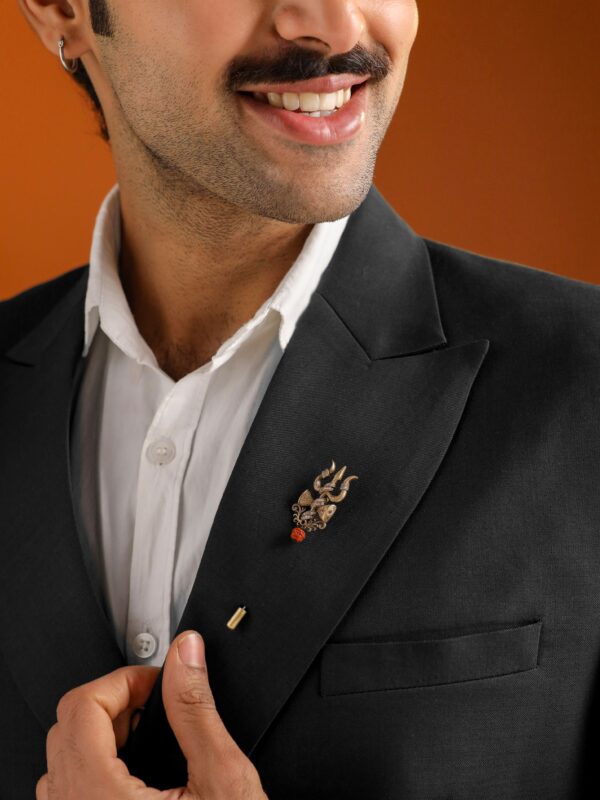 Sacred Trishul Emblem Lapel Pin